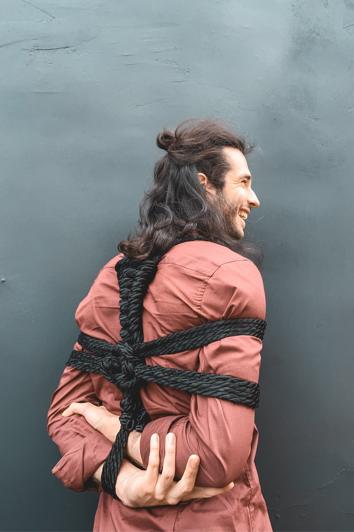Male shibari session