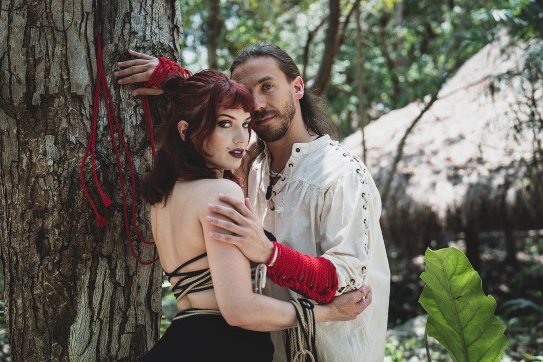 Couple shibari portrait