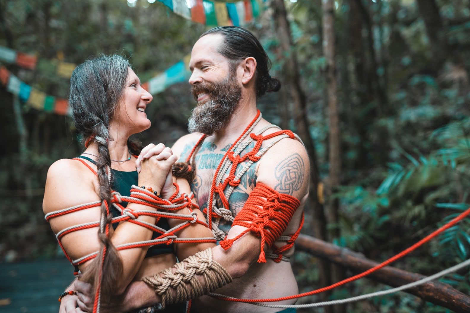 Couple shibari portrait