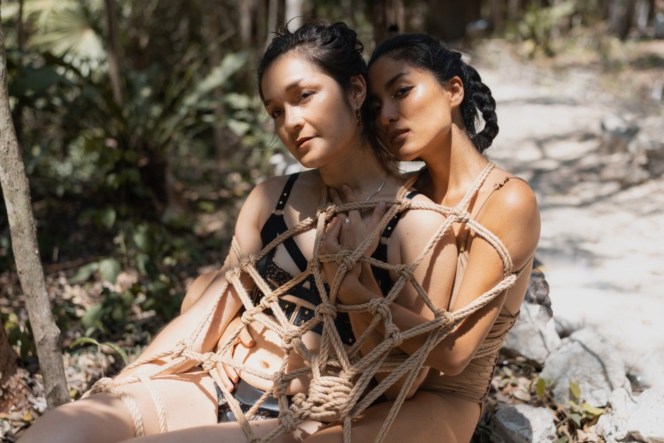 Couple shibari portrait