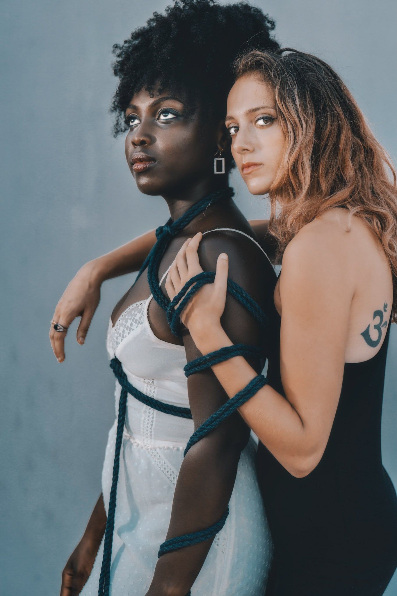 Couple shibari portrait