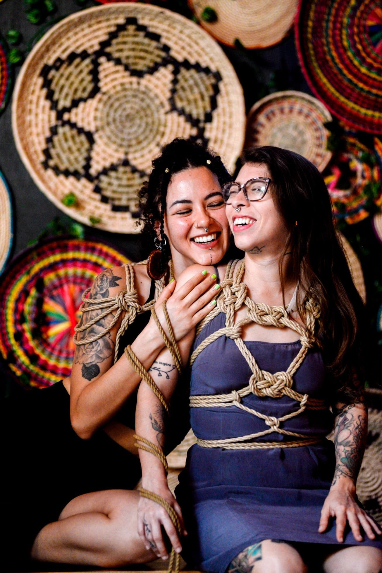 Couple shibari portrait