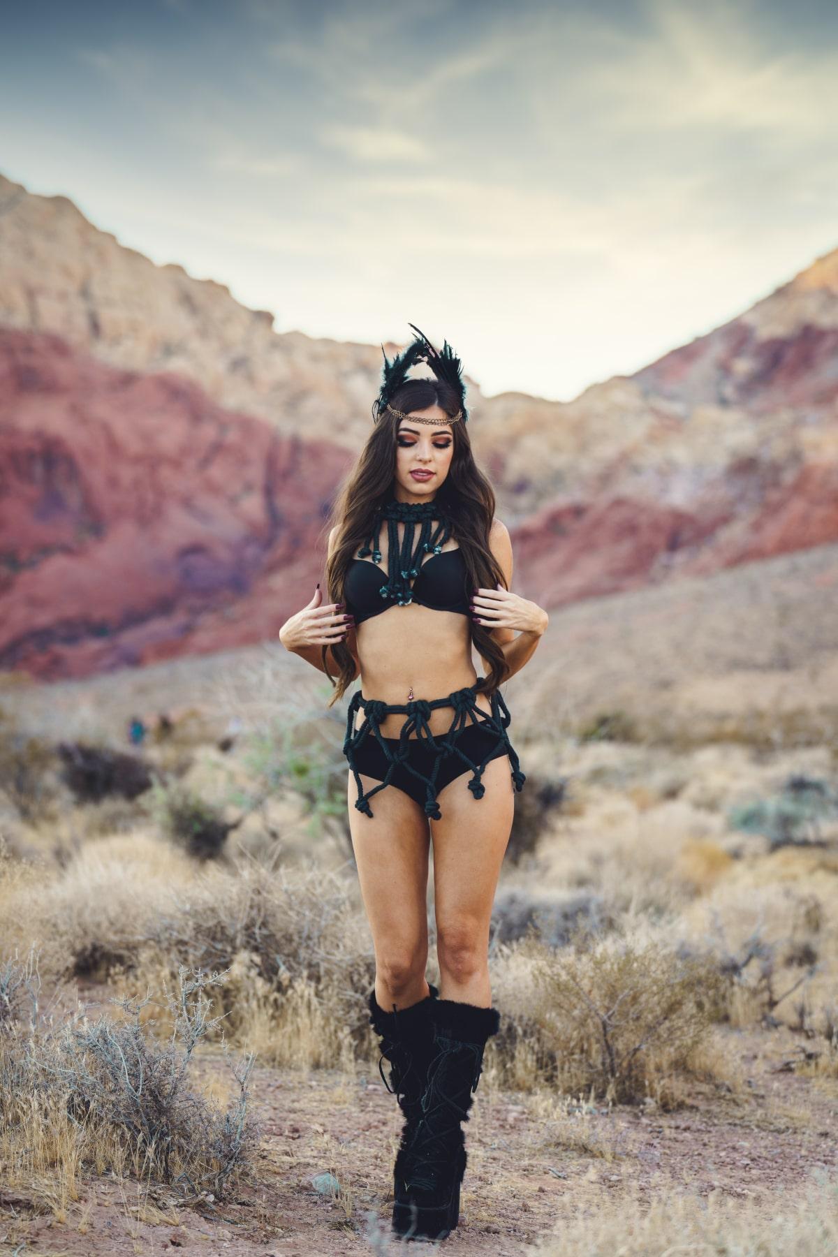 Natural shibari portrait