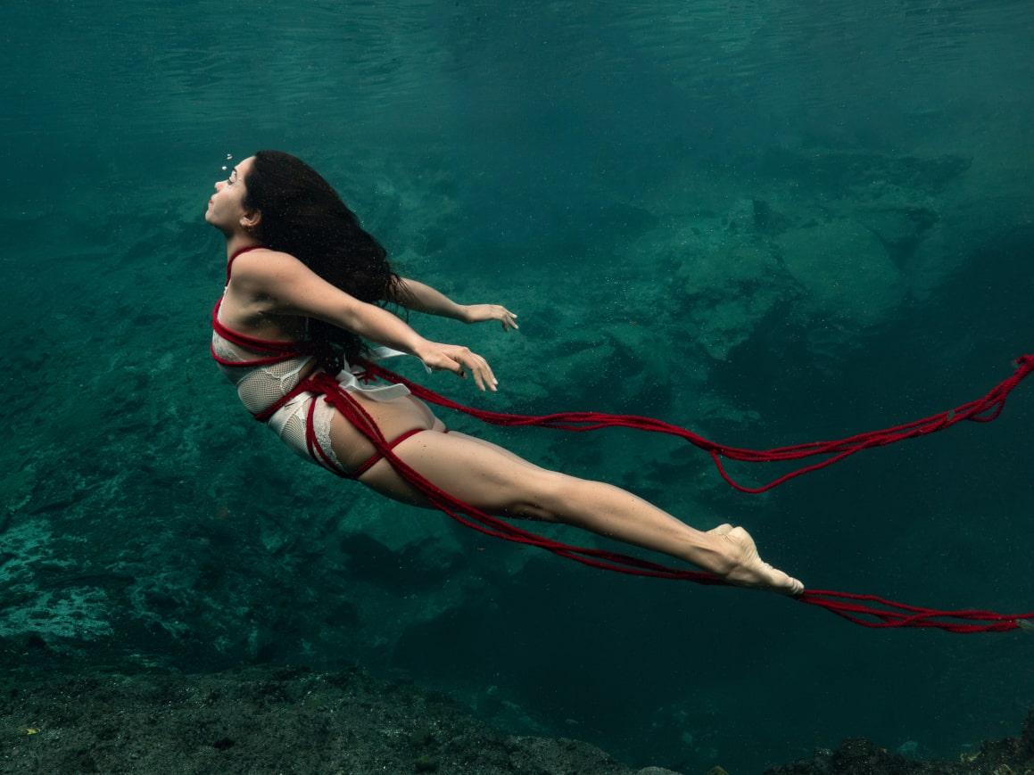 Natural shibari portrait