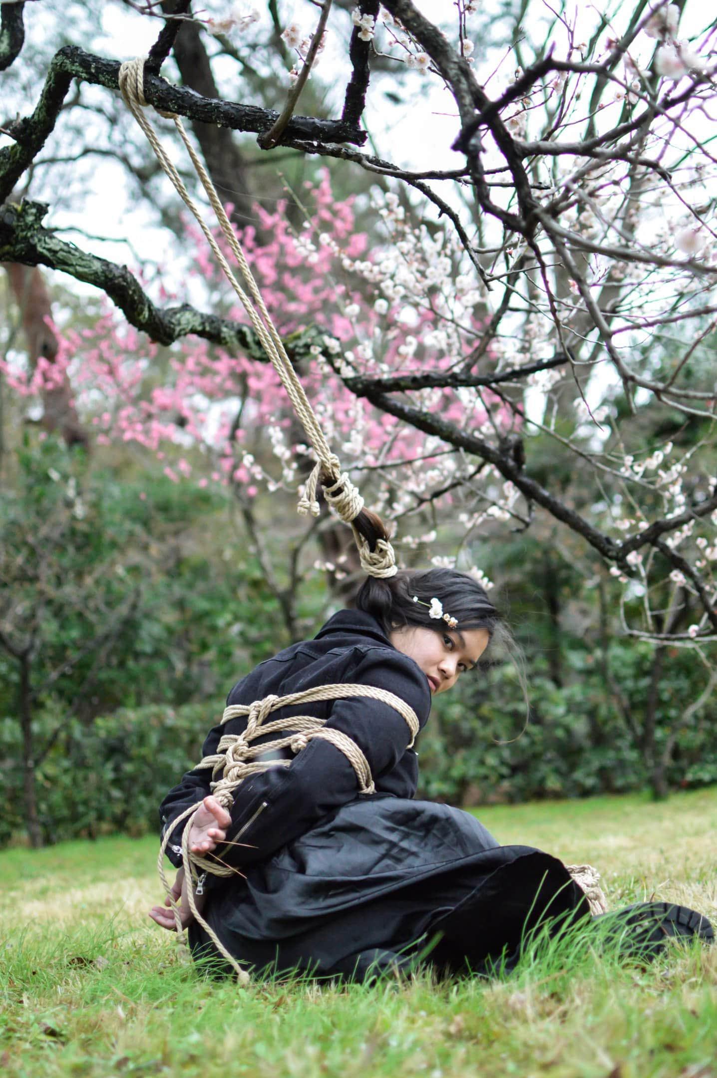 Natural shibari portrait