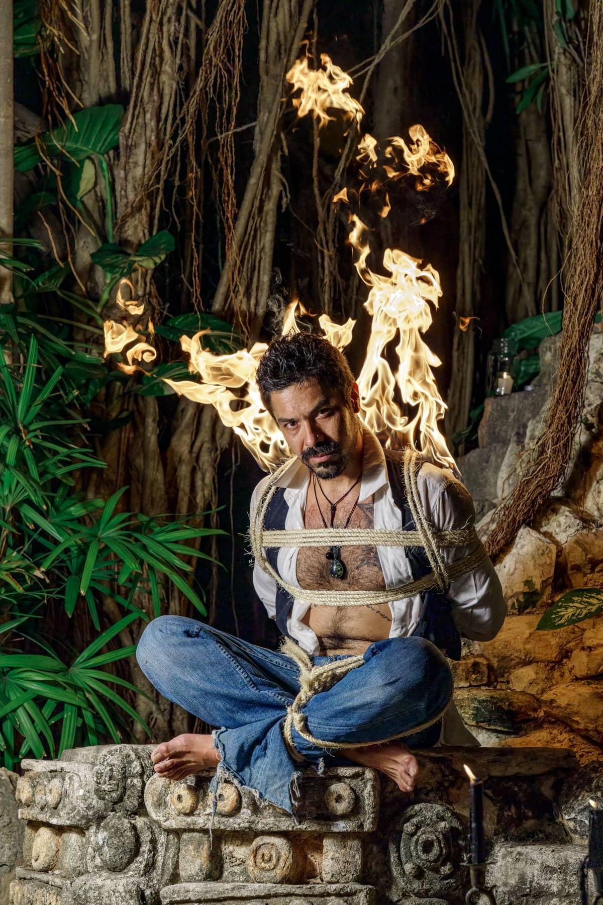 Natural shibari portrait