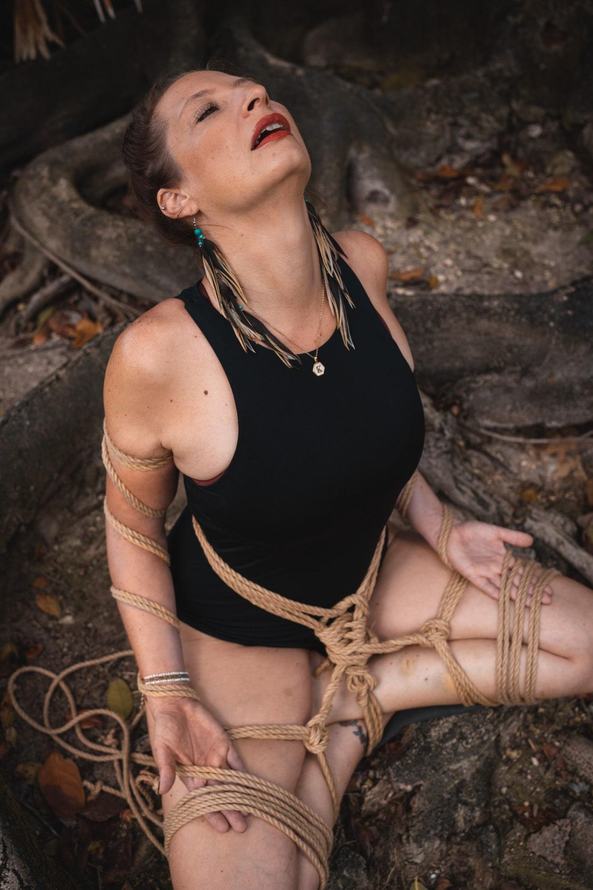 Natural shibari portrait