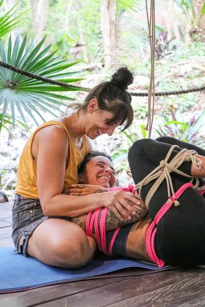 Moment from a previous Voudou Ropes retreat