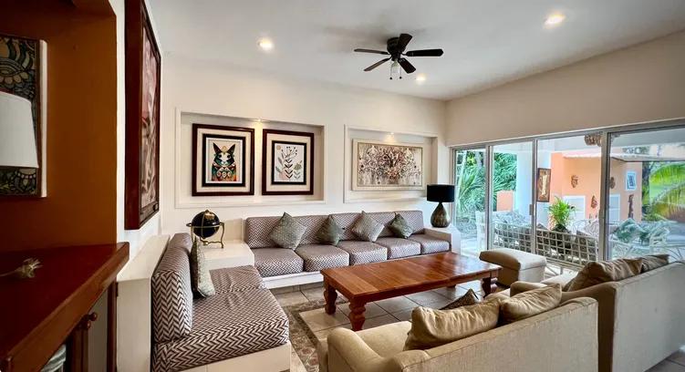 Interior of a high-end private villa on the Caribbean coast